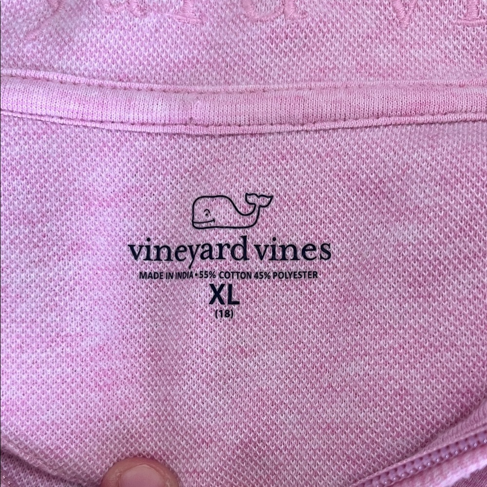 Vineyard Vines Kids Pink Quarter-Zip Sweatshirt - Picture 3 of 7